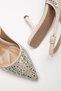 Luma Beige Stone Detailed Women's Evening Dress Heeled Shoes - 4