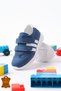 Denim Blue Genuine Leather Orthopedic Velcro Unisex Children's Sports Shoes - 4