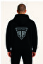 Racıng Reflective Back Printed Black Oversize Hooded Sweatshirt Hoodie - 2