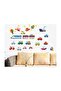 Car Truck Train Ambulance and 50 Pieces of Stars Baby and Children's Room Wall Sticker Set - 4