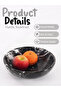 Marble Fruit Bowl 10" Black – Handmade Serving Bowl for Kitchen, Farmhouse & Dining Table - 3