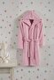Bamboo Embroidered Waiter Size Bathrobe - Flamingo - 2