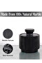 Black Marble Tea, Coffee & Sugar Jar Set – Modern Countertop Storage - 4