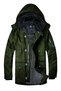 Softshell Fabric Waterproof and Cold Resistant Hooded Short Parka Coat-1128 - 2