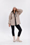 Women's Stone Fur-Lined Water and Windproof Hooded Winter Coat & Jacket & Parka - 5