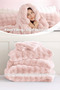 Fur Bedspread Single Padded Plush Soft Quilt Rabbit Hair 2 Pieces Lory Powder - 5