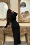 Maxi Boy Polo Neck Buttoned Knitwear Dress Aw25El0015 - 4