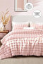 Fur Bedspread Single Padded Plush Soft Quilt Rabbit Hair 2 Pieces Lory Powder