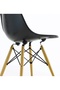 Frelo Eames Plastic Dining Chair with Solid Metal Webbing Legs - Black - 7