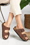 Unisex Orthopedic Sole Anatomical Slippers Double Strap Buckle Daily Comfortable Slippers - 3