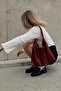 Claret Red Women's Large Size Shoulder and Tote Bag – Large Volume for Everyday Use - 2