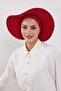 Combed Cotton Bonnet Turban with Detachable Bow on the Back, S-4, Burgundy - 6