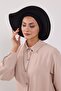 Combed Cotton Bonnet Turban with Detachable Bow on the Back, S-4, Black - 8
