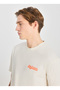 Crew Neck Ecru Men's T-Shirt Lm828731543 Relaxed Fit Graphic - 3