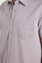 Men's Regular Fit Classic Cut Short Sleeve Cotton Single Pocket Dobby Gray Shirt - 3