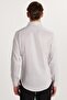 Slim Fit Long Sleeve Cotton Plain Men's Beige Shirt - 5