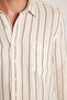 Regular Fit Classic Cut Oversized Linen Look Cotton Pack Striped Drapey Comfortable Pocketed Sports Shirt - 3
