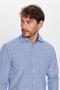 Classic Fit Long Sleeve Cotton Easy Iron Striped Blue Men's Shirt - 2
