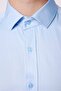 Men's modern slim fit plain satin cotton blue shirt - 5