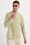 Slim Fit Long Sleeve Prevailing Collar Cotton Easy Iron Men's Green Shirt