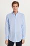 Men's Slim Fit Slim Fit Long Sleeve Linen Premium Series Button Collar Sports Light Blue Shirt - 4