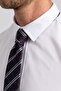 Modern Slim Fit Long Sleeve Cotton Easy-Iron Dobby Men's White Shirt - 3