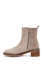 Women's Mink Zipper Thick Heeled Suede Leather Boots 24Wfd 162710 - 4