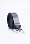 Men's 100% Genuine Leather 3.5 cm Classic Black Belt