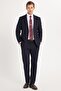 Men's Slim Fit Mono Collar Lycra Flexible Fabric Navy Blue Suit