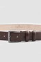 Men's 100% Genuine Leather 3.5 cm Classic Brown Belt - 2