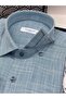 Classic Long Sleeve Pocketless Linen Collar Buttoned Bottom Men's Shirt with Gift Box Fs-003686 - Petrol - 3