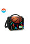 11809 Kids Black Basketball Patterned Thermo Lunch Bag