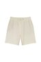 Men's Regular Relaxed Fit Beige Bermuda Shorts with Elastic Waistband and Drawcord Side Pockets - 4