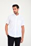 Classic Short Sleeve Linen Flax Collar Button Gift Boxed Men's Shirt Fs-001202 - White Navy - 2