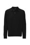 Men's standard fit comfortable cut cotton soft textured plain pike long sleeve black sweatshirt - 2