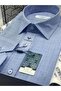 Classic Long Sleeve Pocketless Linen Collar Buttoned at Bottom Men's Shirt with Gift Box Fs-003686 - Blue - 3