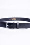 Men's 100% Genuine Leather 3.5 cm Classic Black Belt - 2