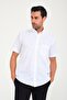 Classic Short Sleeve Linen Flax Collar Button Gift Boxed Men's Shirt Fs-001202 - White Navy