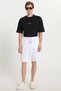 Men's Relax Fit Relaxed Fit 100% Cotton White Shorts with Lacing at the Waist - 3