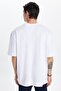 Unisex Oversize Wide Cut 100% Cotton Soft Texture Basic Crew Neck White T-Shirt - 6