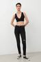 Women's Skinny Fit Stretchy Trousers Black Narrow Leg - 3