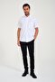 Classic Short Sleeve Linen Flax Collar Button Gift Boxed Men's Shirt Fs-001202 - White Navy - 5