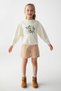 Girl's Stamped Shorts 55506 Camel - 3