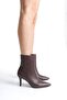 Mubiano Genuine Leather Collection Women's Zippered Pointed Toe Short Boots Brown - Mcalm2232 - Kh - 6