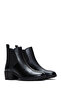 Women's Black Thick Heeled Chelsea Boots 24Wfe 250718 - 4