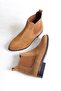 Mubiano Genuine Leather Collection Women's Rubber Detailed Short Suede Boots&Bootie Tan - Mcsdt036 - Tb - 8