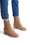 Mubiano Genuine Leather Collection Women's Zipper Detailed Lace-Up Short Suede Boots Beige - Mcrgn88112 - Bj - 3