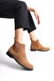 Mubiano Genuine Leather Collection Women's Rubber Detailed Short Suede Boots&Bootie Tan - Mcsdt036 - Tb - 5