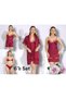 6-Piece Dowry Nightgown Dressing Gown Set 6-Piece Dowry Set (Read Description)