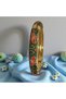 Green Bracelet with Red Detail and Enamel Flower Motif – 316L Stainless Steel - 4